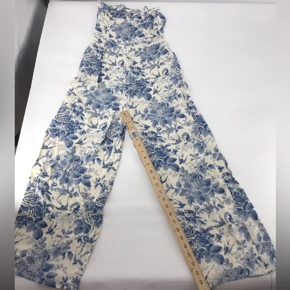 Reformation Cream and Blue Floral Jumpsuit - Picture 4 of 5